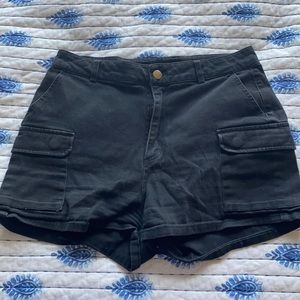 Black cargo shorts